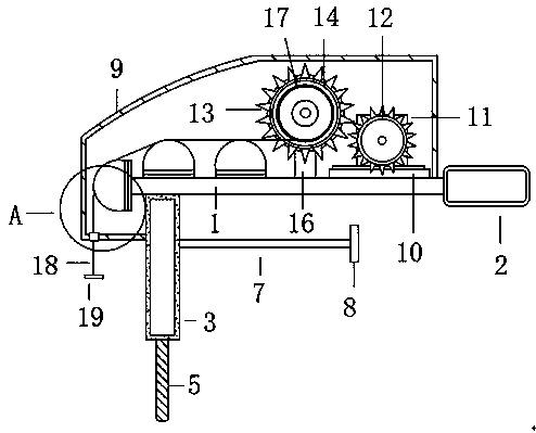 Portable depth measuring device for hydraulic engineering