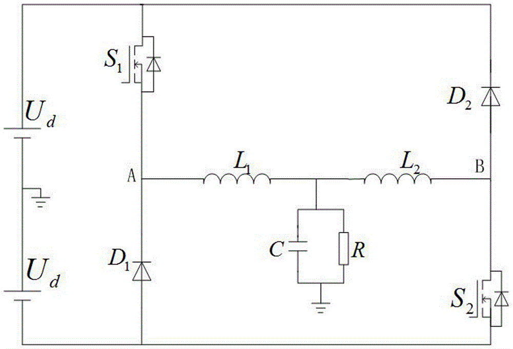 Non-circulation and magnetic integration dual buck half bridge inverter and control method thereof