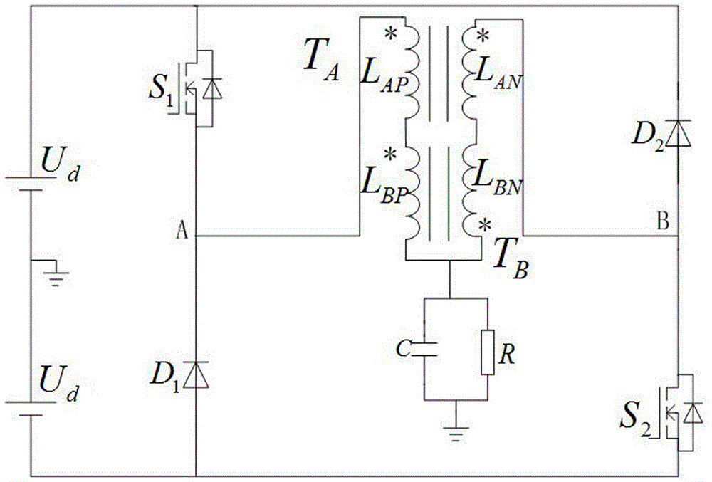 Non-circulation and magnetic integration dual buck half bridge inverter and control method thereof