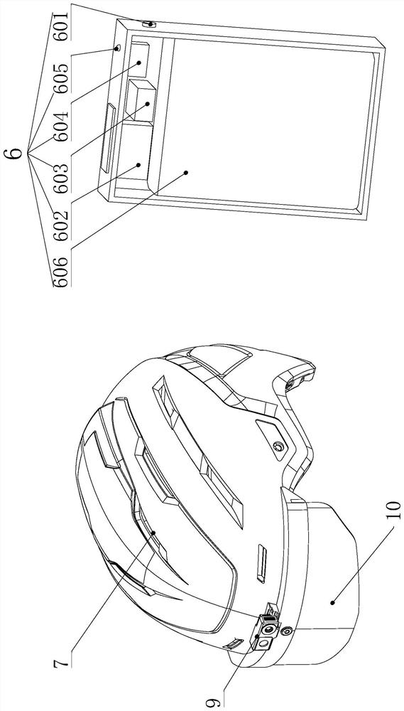 Wireless power supply intelligent helmet with lens two-degree-of-freedom adjusting mechanism