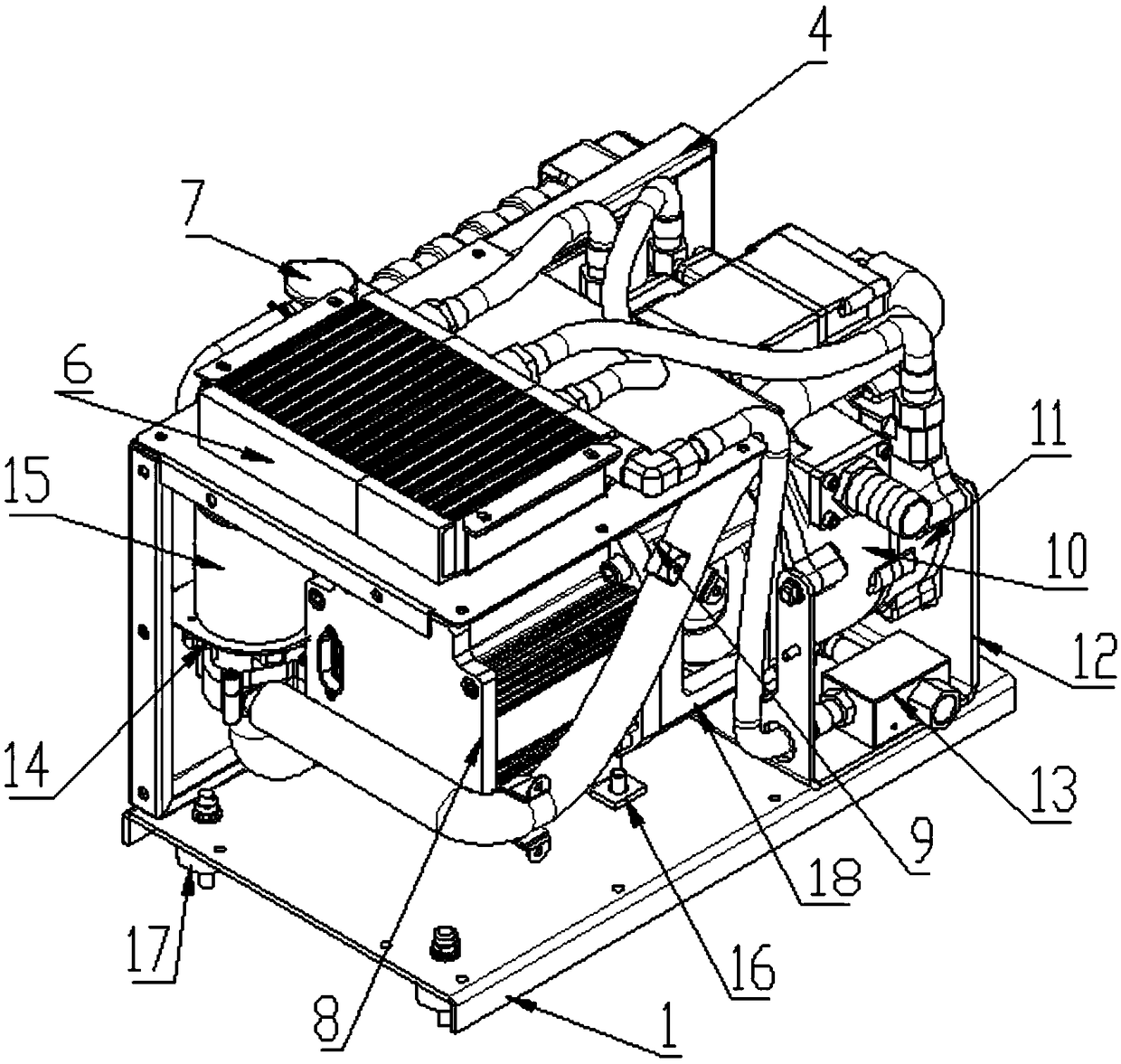 Oil-free double-rotor heat dissipation type air compressor