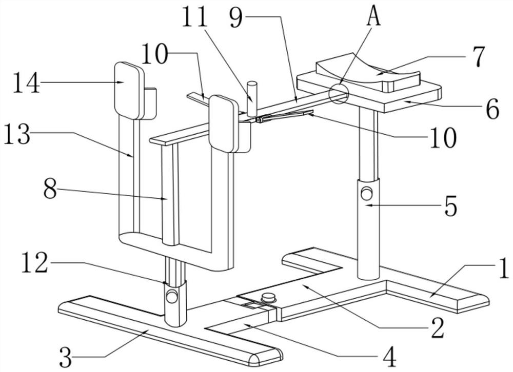 Hip joint dislocation gypsum reduction supporting device