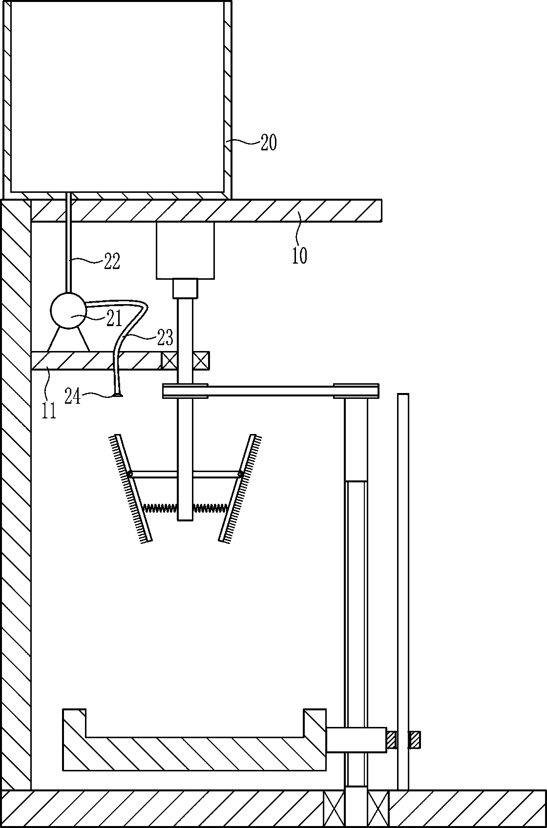 Trash can cleaning device special for bioexperiment