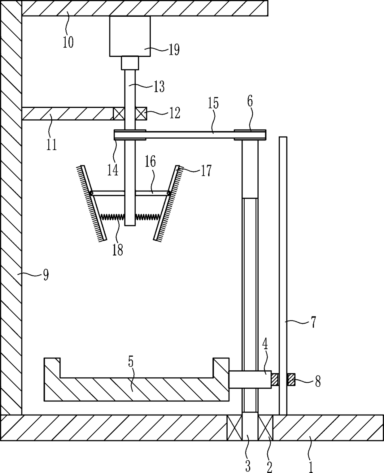 Trash can cleaning device special for bioexperiment