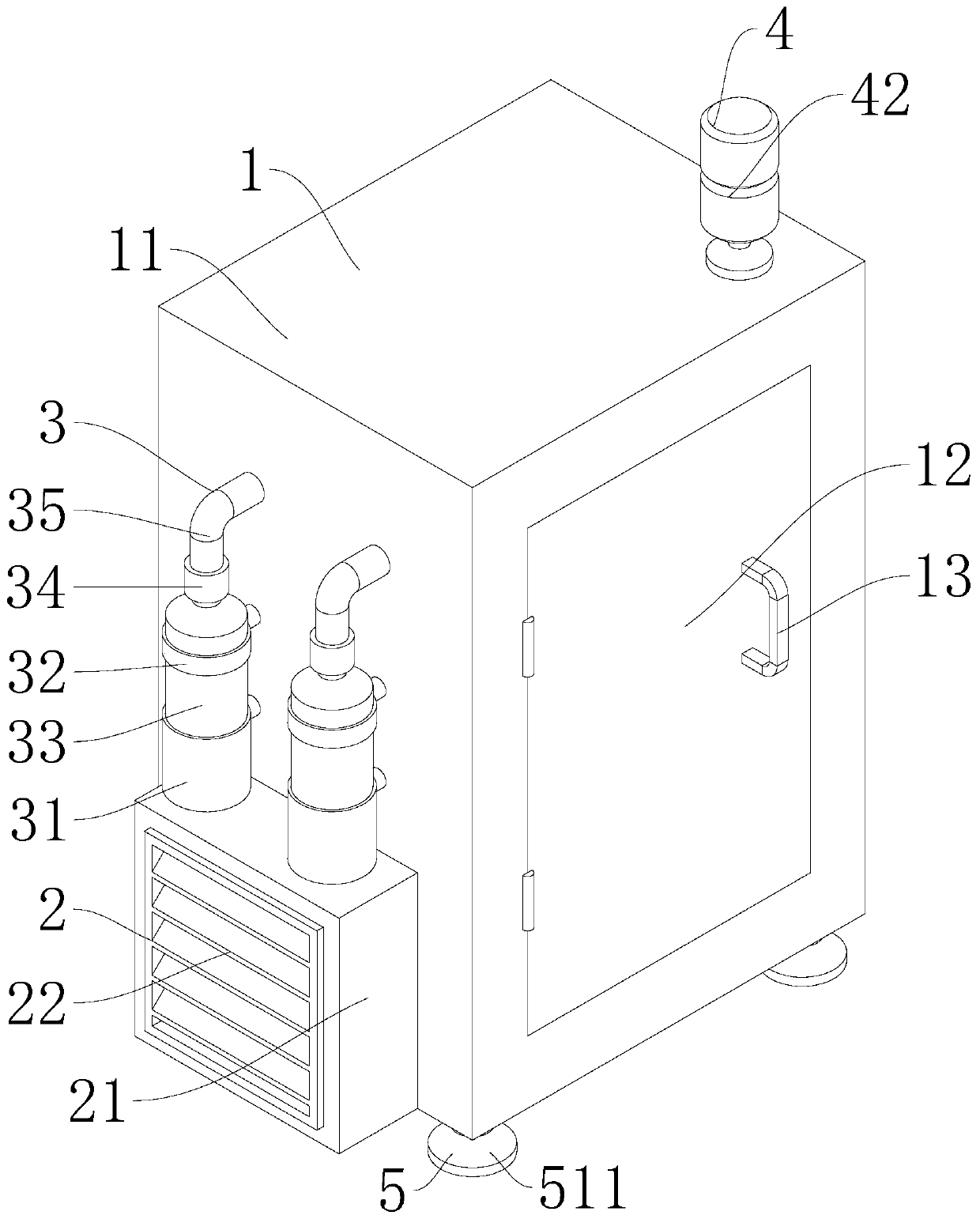 Fire extinguishing mechanism of power distribution cabinet