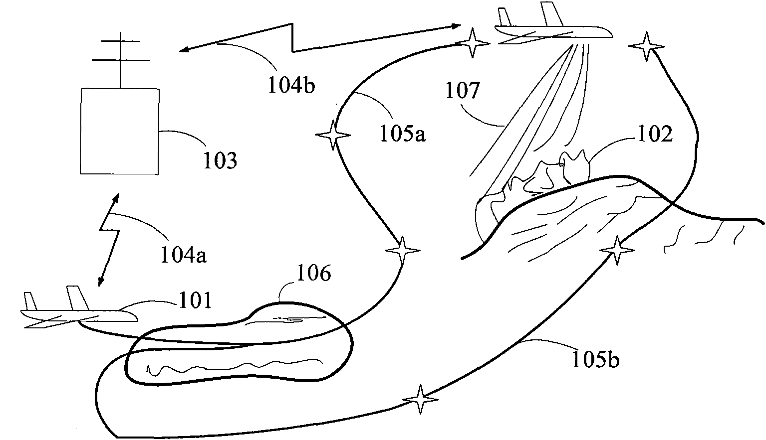 Airline extinguishment auxiliary device and airline extinguishment method