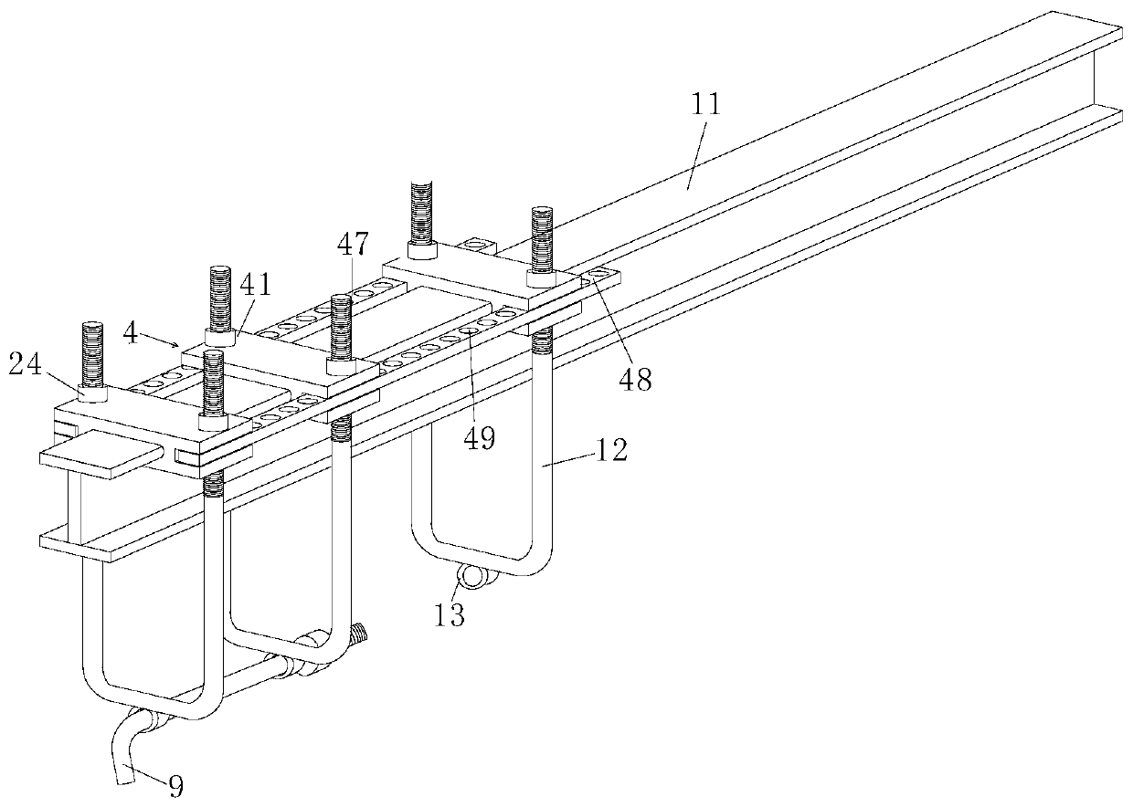 Floor edge scaffold fixing mechanism and use method thereof