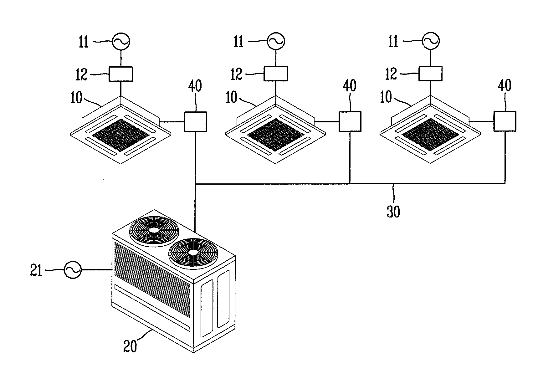 Air conditioning system and method for controlling operation thereof