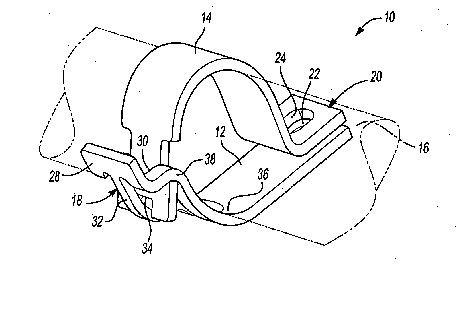 Interlocked two-part clamp