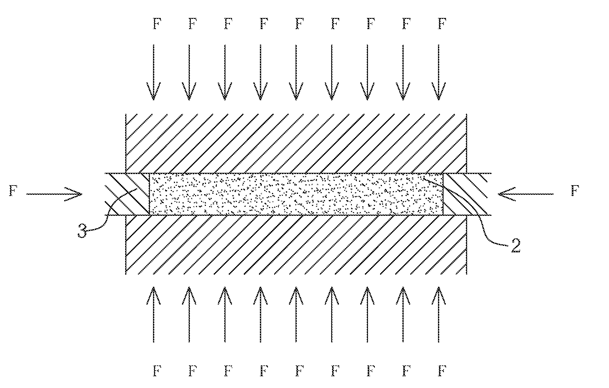 Process for Making a Bamboo Filament Slab Floor by Opposite Directional Hot Pressing