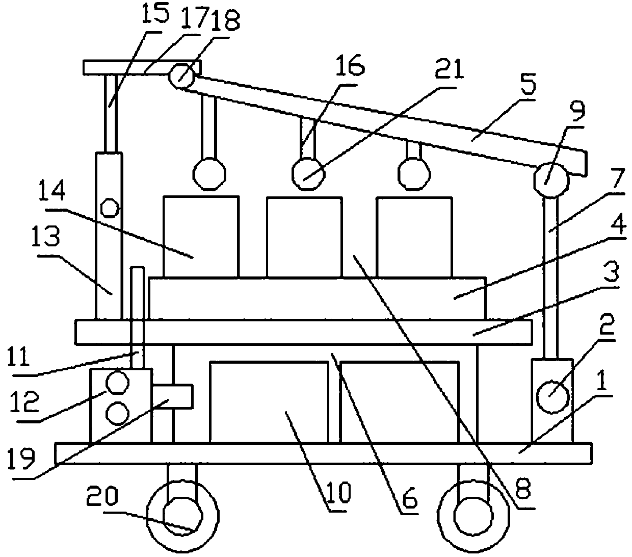 Electronic commerce logistics product conveying and displaying device