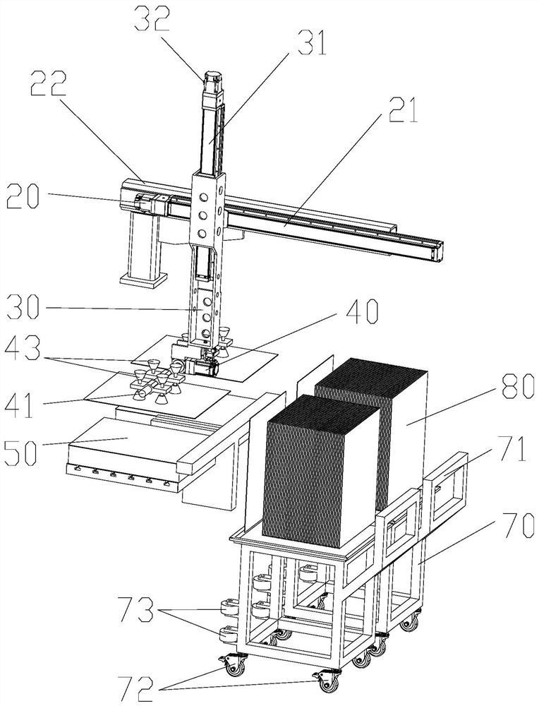 Wheel type conversion feeding and discharging device and numerically-controlled machine tool