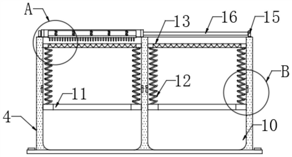 Continuous operation type energy-saving drying device for textile production