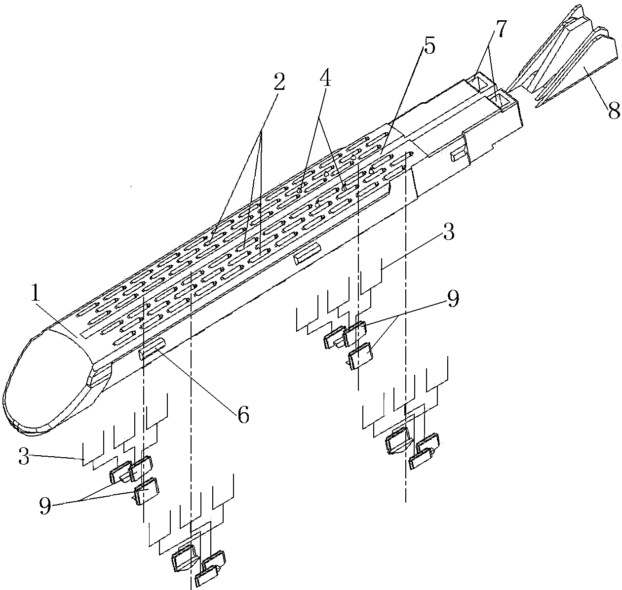 Anti-skid cartridge with different staple heights