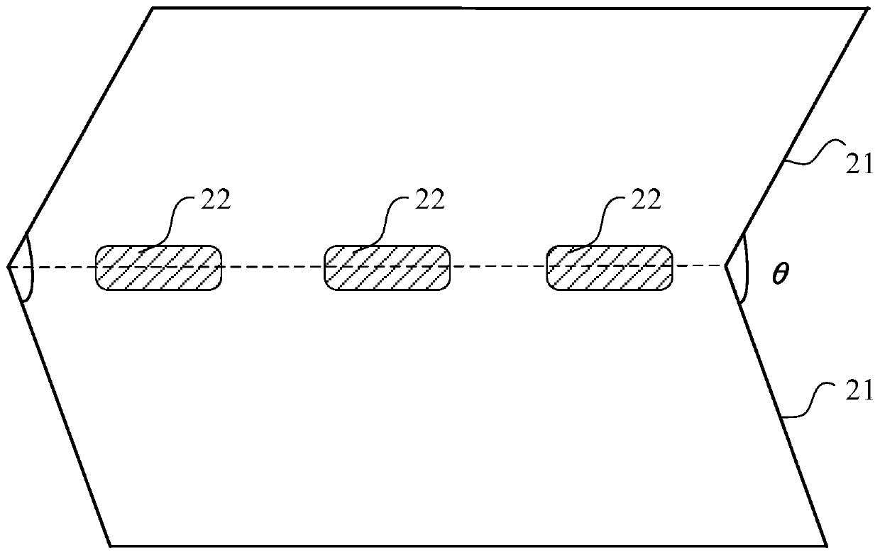 Folding angle detection method of folding screen and electronic equipment