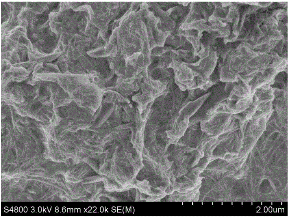 Graphene and ammonium vanadate composite material and preparation method thereof