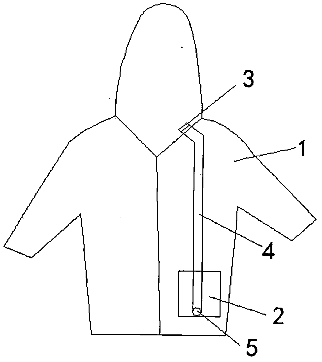 Garment with ceramic particles exposed and convenient for drinking