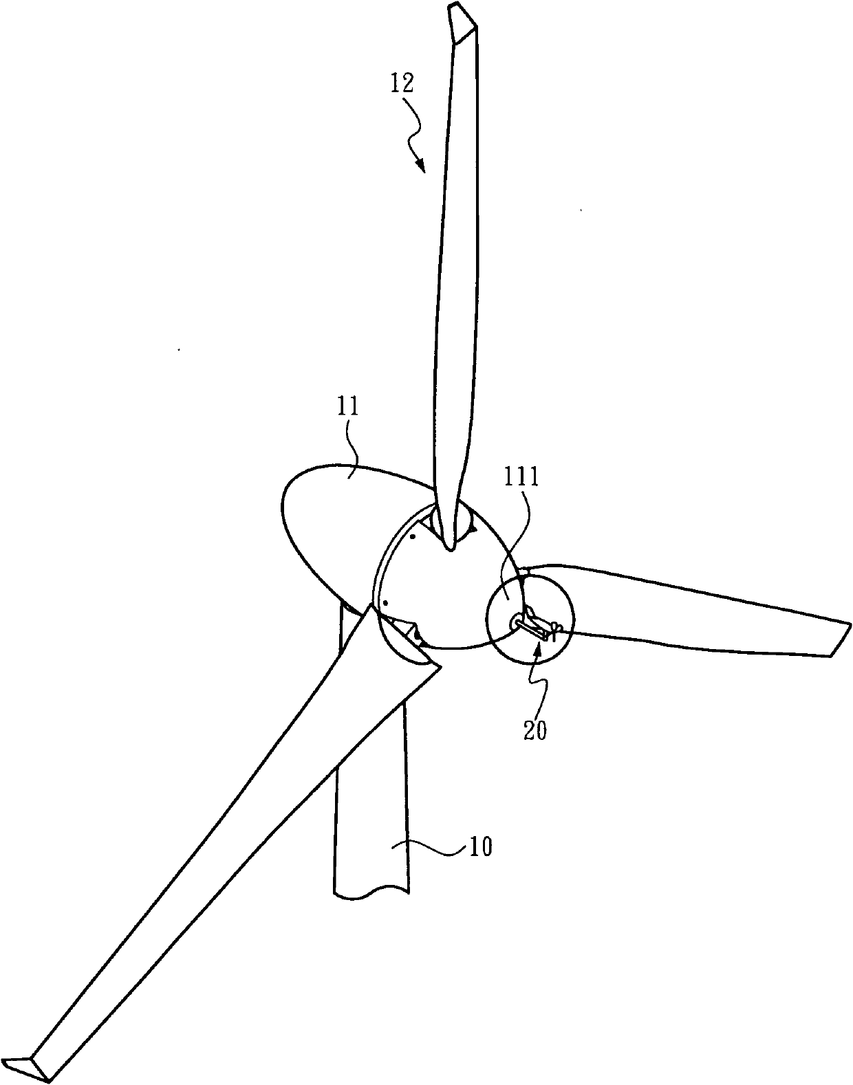 Windshield speed-reducing method and device of wind power generator