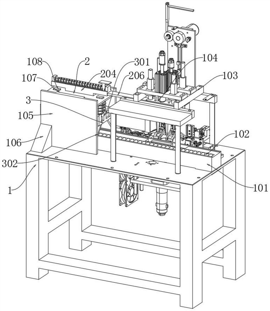 Ear strap connection production and processing mechanism based on plane mask production