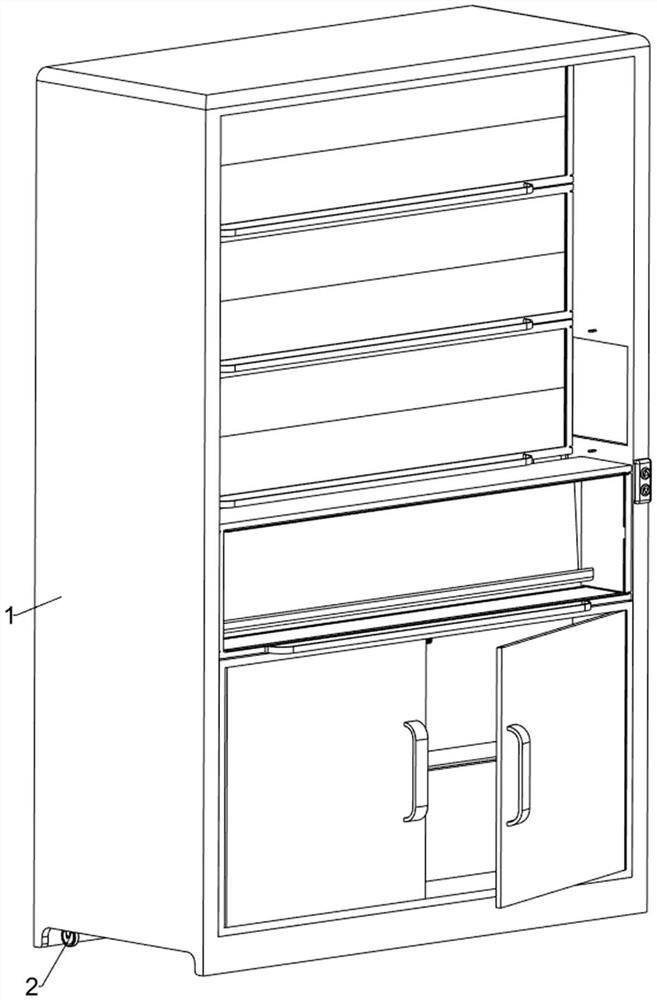 Liftable bookshelf for hardcover books in library