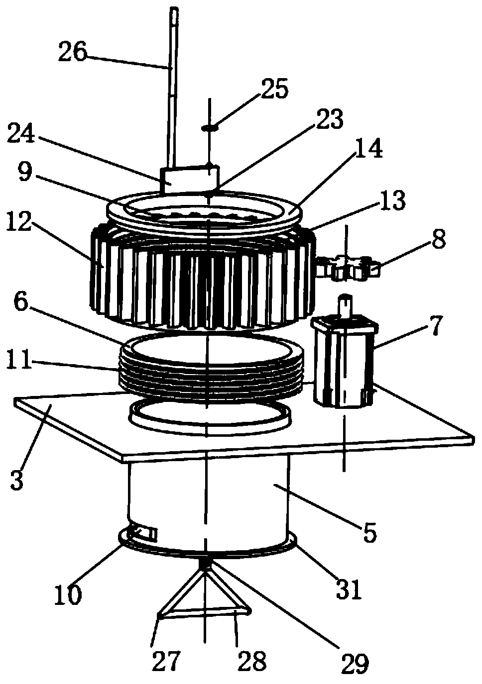 Cylindrical automatic food feeding water extraction electric pressure cooker