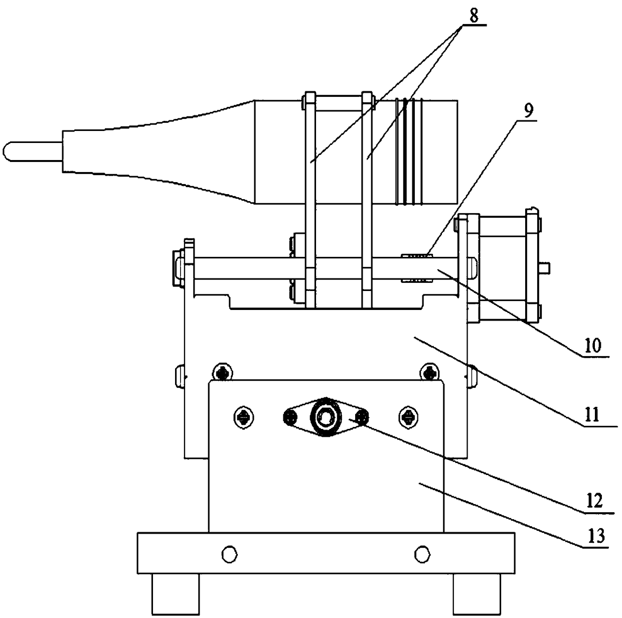 Device for on-line ultrasonic dressing of coarse-grained superhard abrasive grinding wheel