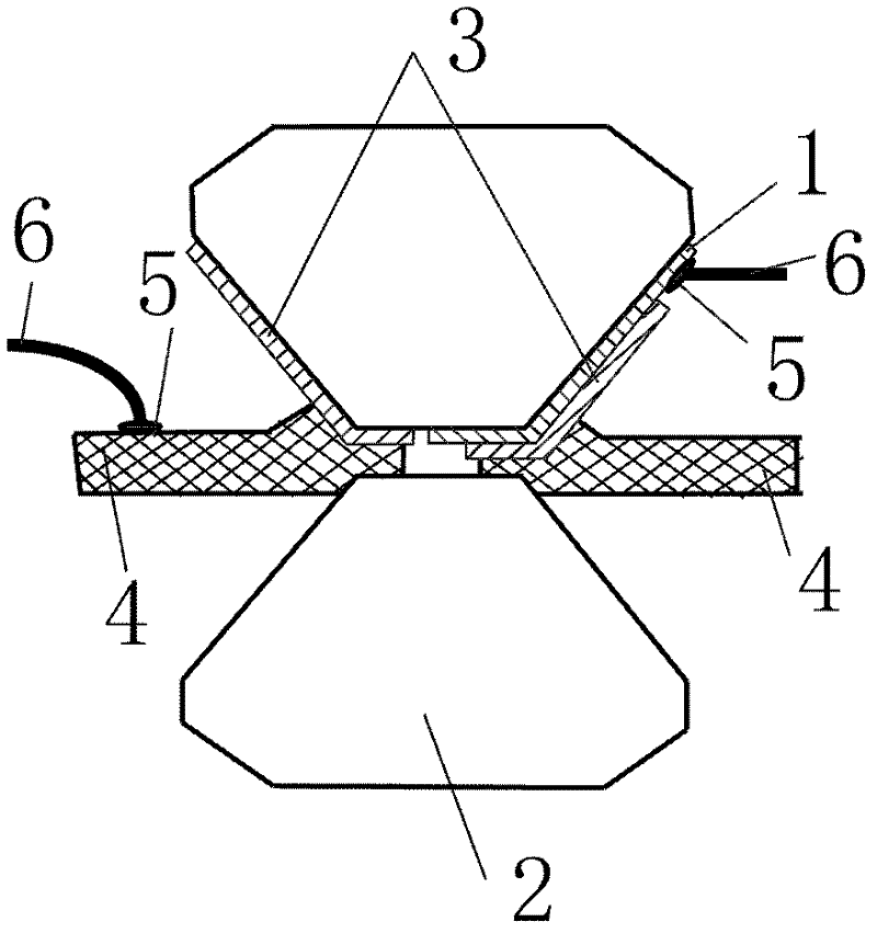 Electrode for high-voltage in-situ impedance spectroscopy measurement and its preparation method and application