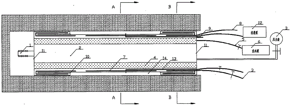 Secondary hole sealing and pressure measuring device based on expanding agents