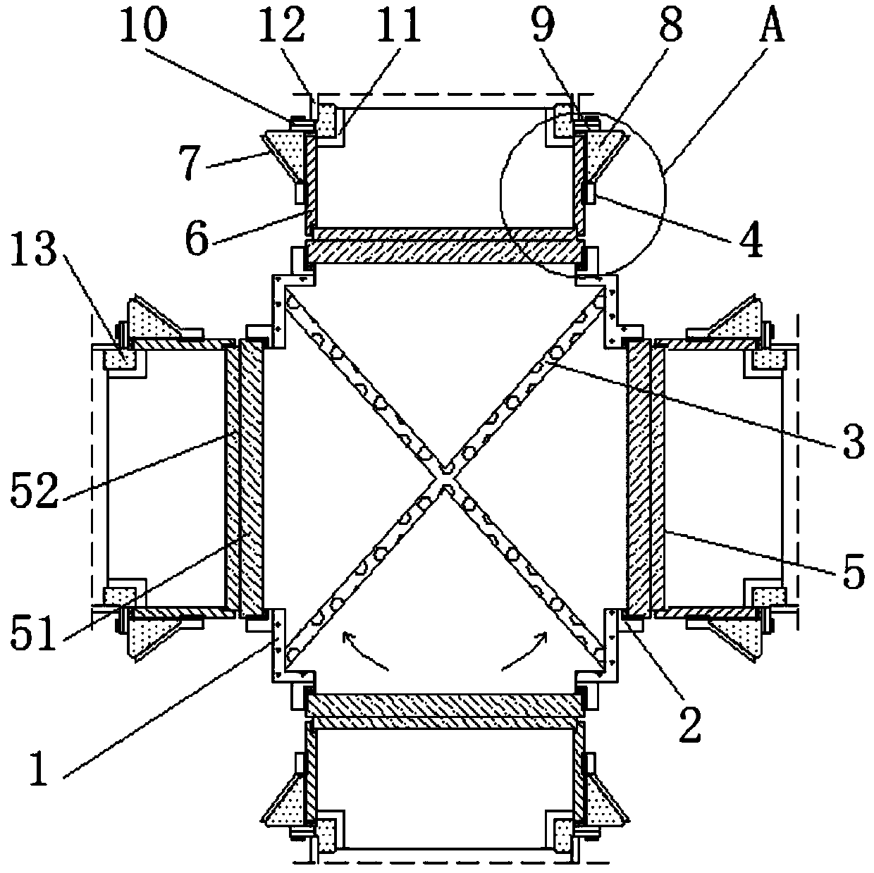 Pipeline connection mechanism used for chemical waste water transportation and capable of preventing leakage