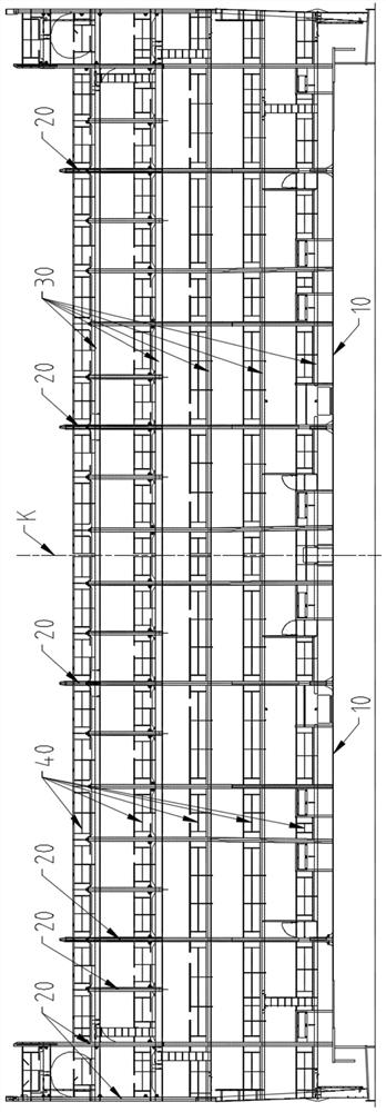 Refitting process of ship lashing bridge of large containers