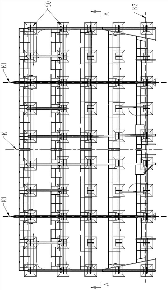 Refitting process of ship lashing bridge of large containers