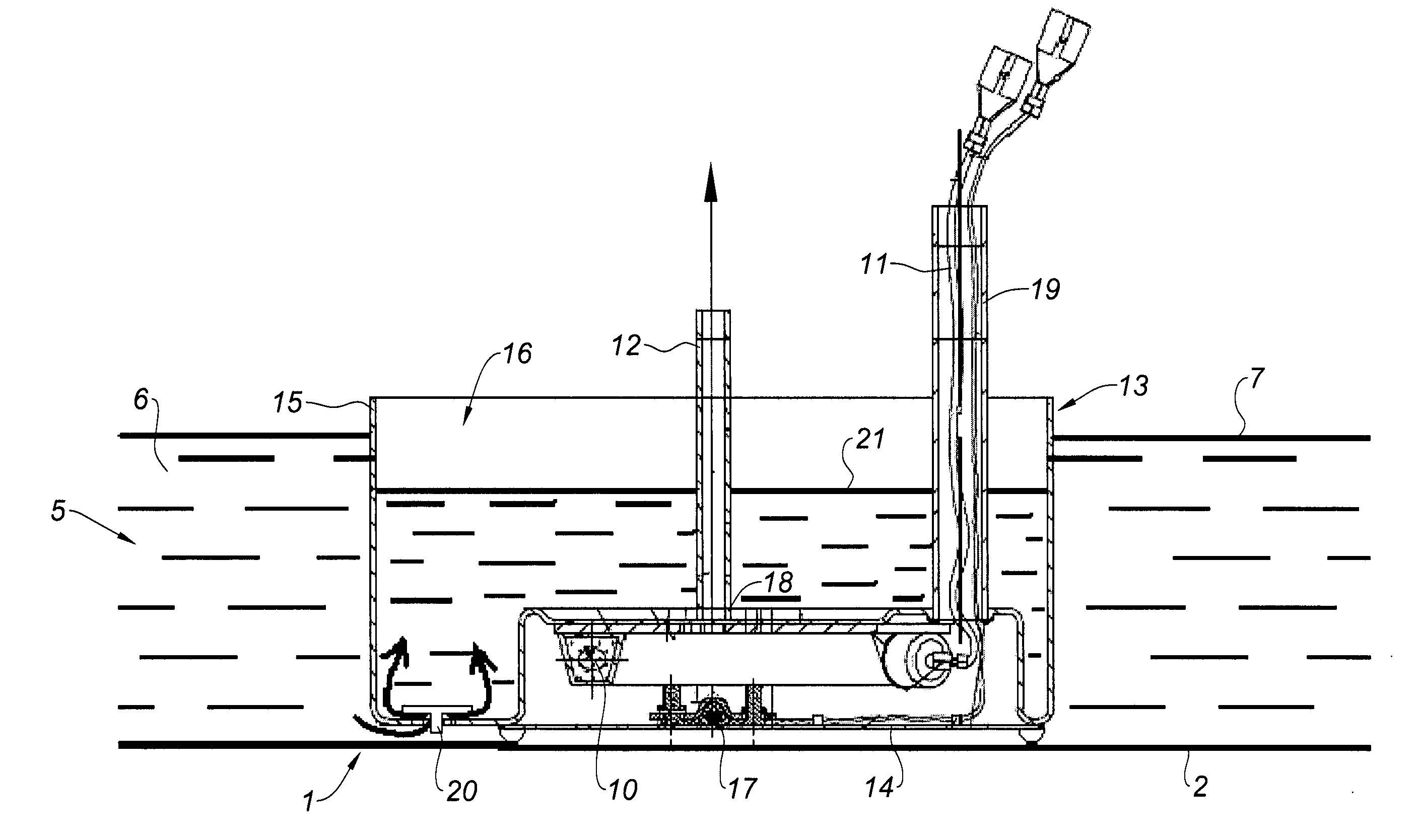 Fluid reservoir having a heating reserve bowl