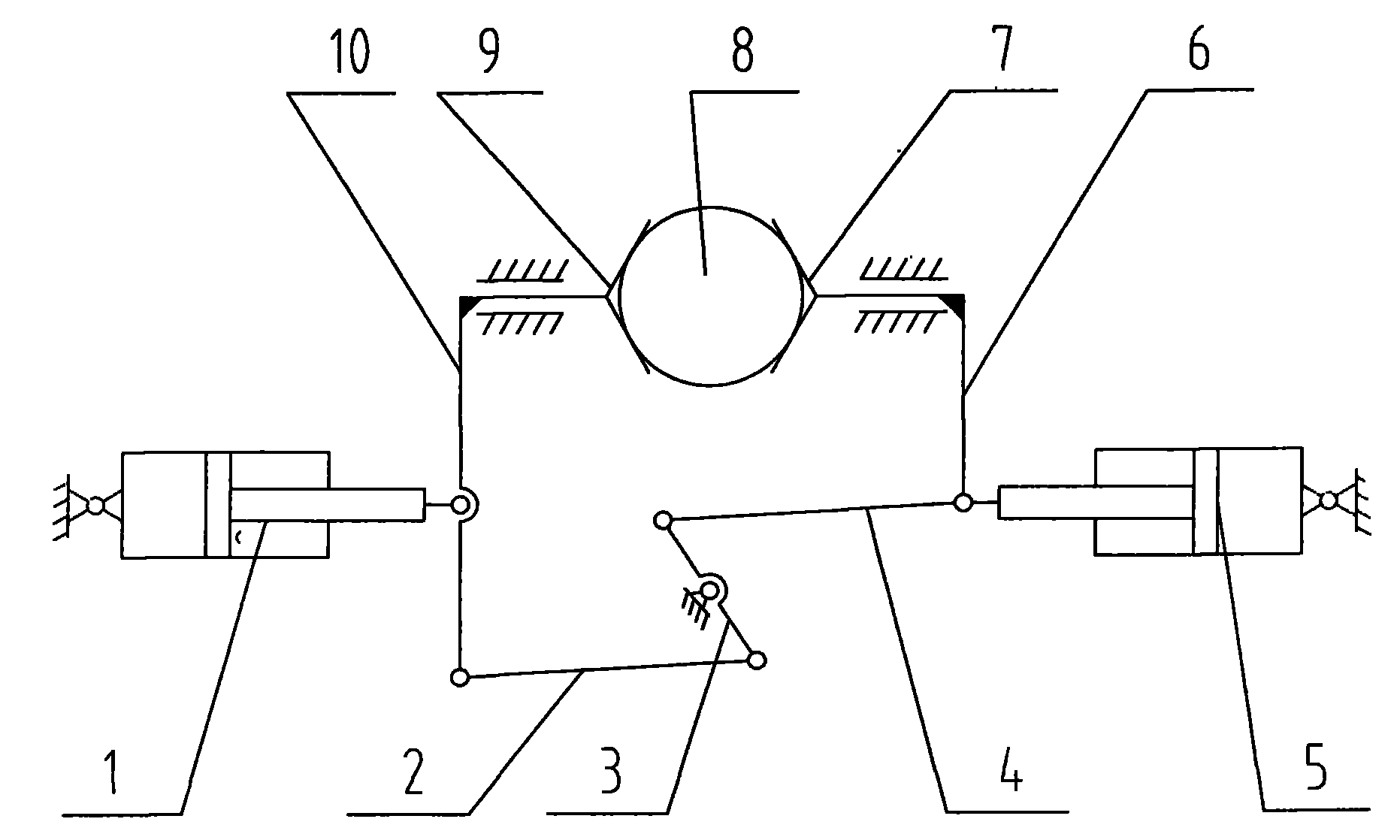 Centering mechanism for clamping device of cutting machine