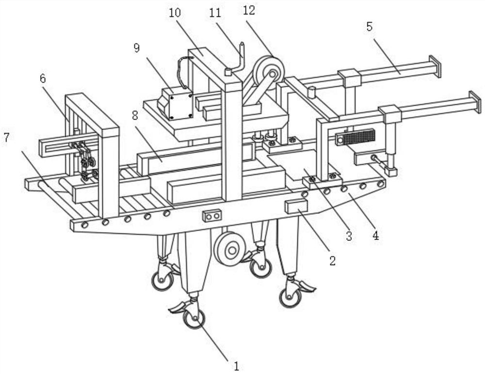 Full-automatic carton double-cut attaching packaging machine