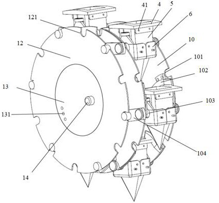 Adjustable hanging cup type transplanting device