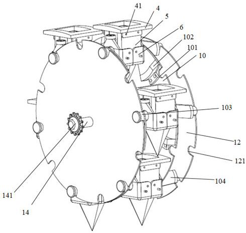 Adjustable hanging cup type transplanting device