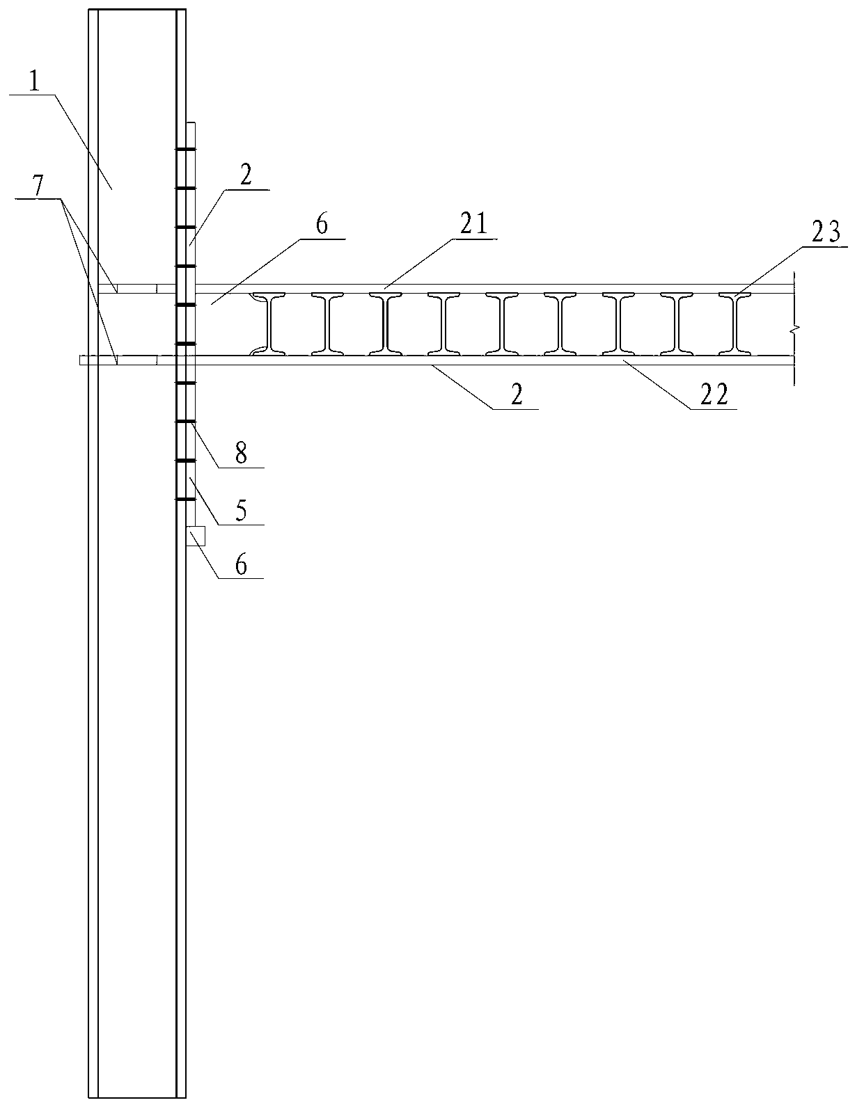 Steel-concrete slab-column structure system