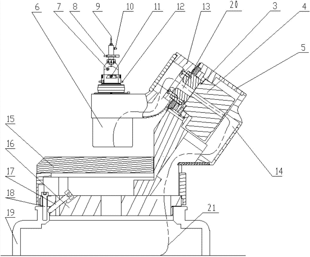 Crystal carrying table body transmission device and assembling and operating method thereof