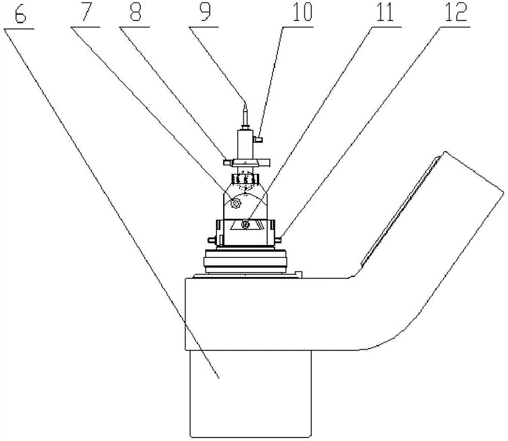 Crystal carrying table body transmission device and assembling and operating method thereof