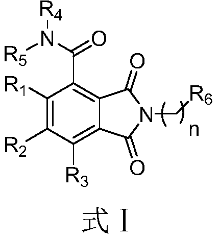 Phthalimide derivative as well as preparation method and application thereof