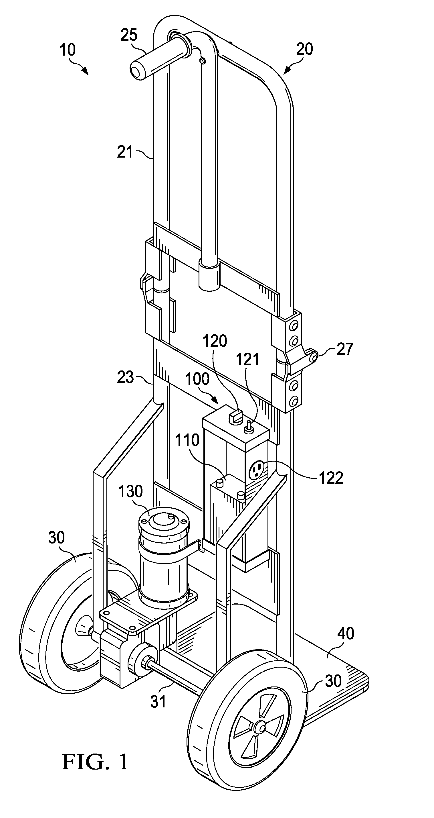 Portable, Collapsible, Motorized Hand Truck