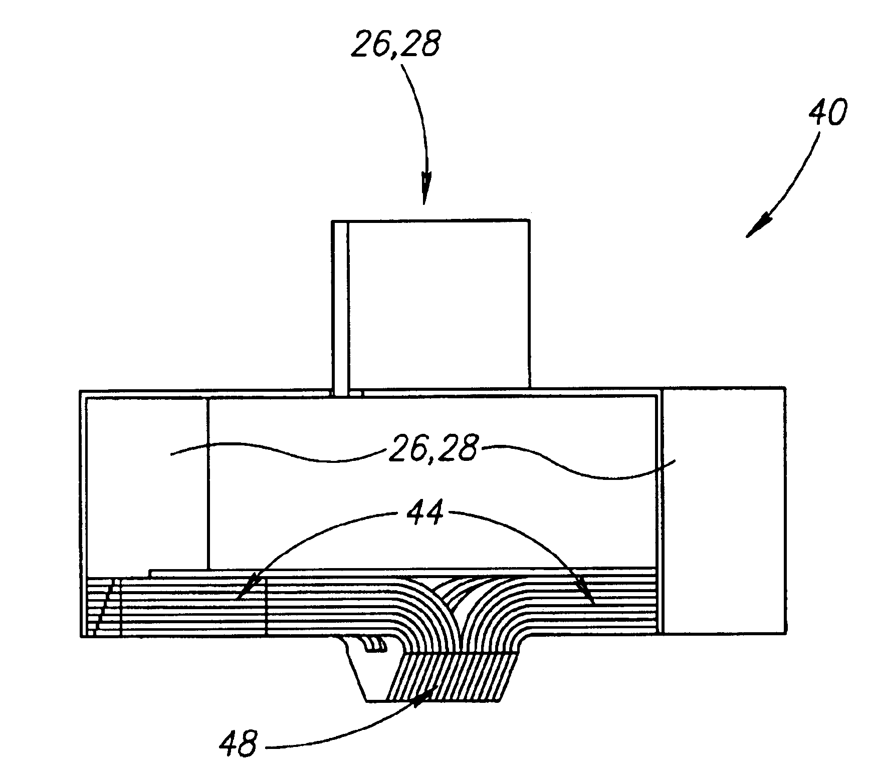 Layered wing coil for an electromagnetic dent remover