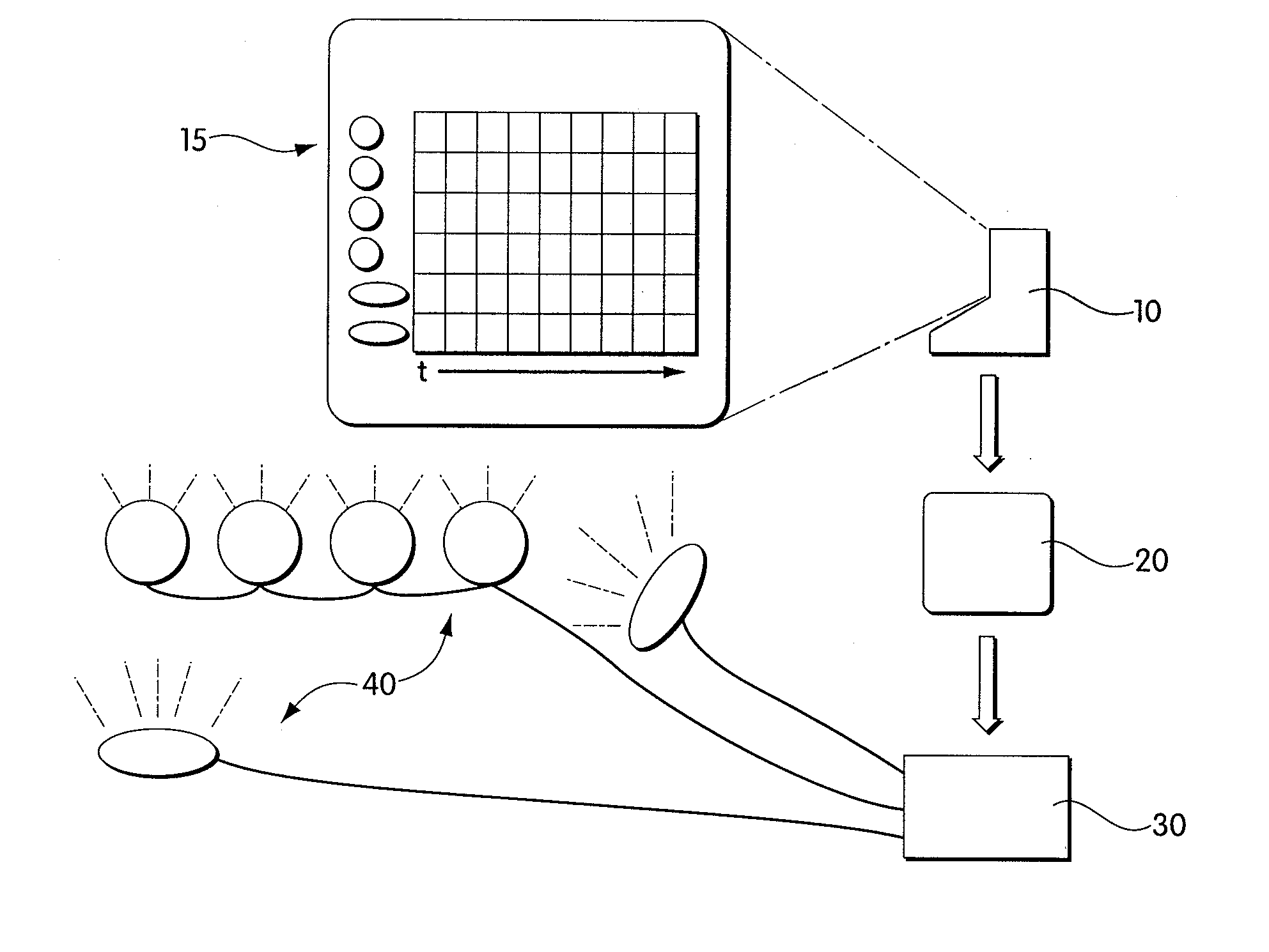 Method and apparatus for controlling a lighting system in response to an audio input