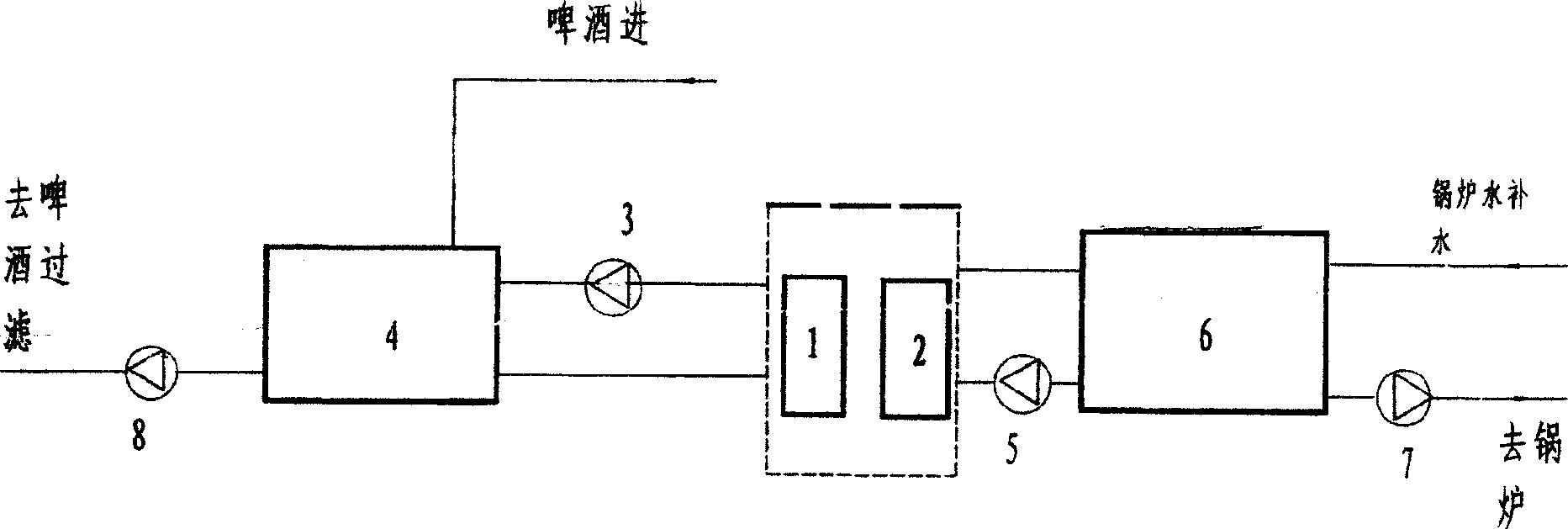 Full heat utilizing device for cooling beer fermentation tank