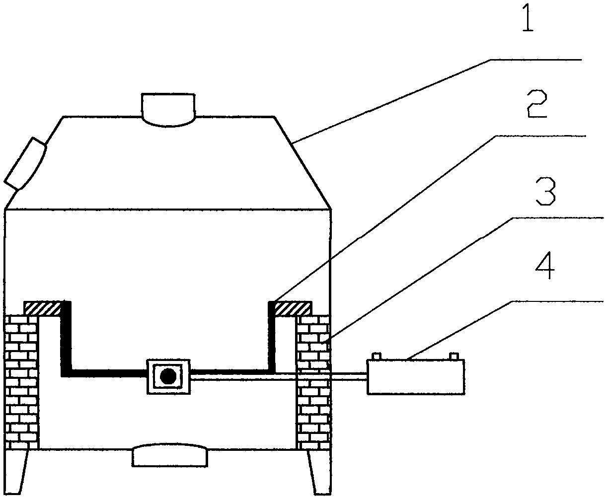 Cylinder swinging type slag falling device adopted during waste pyrolysis