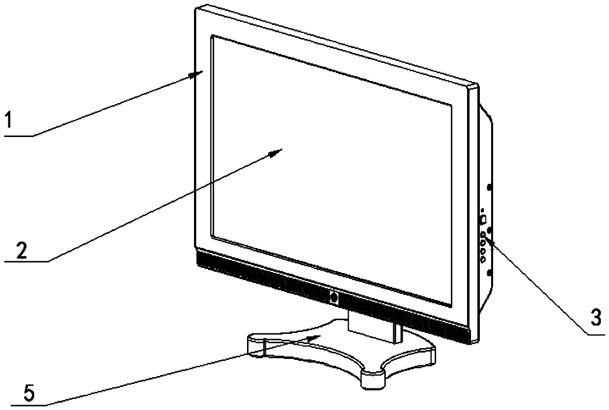 Shielding window mounting structure and electromagnetic information safety protection display