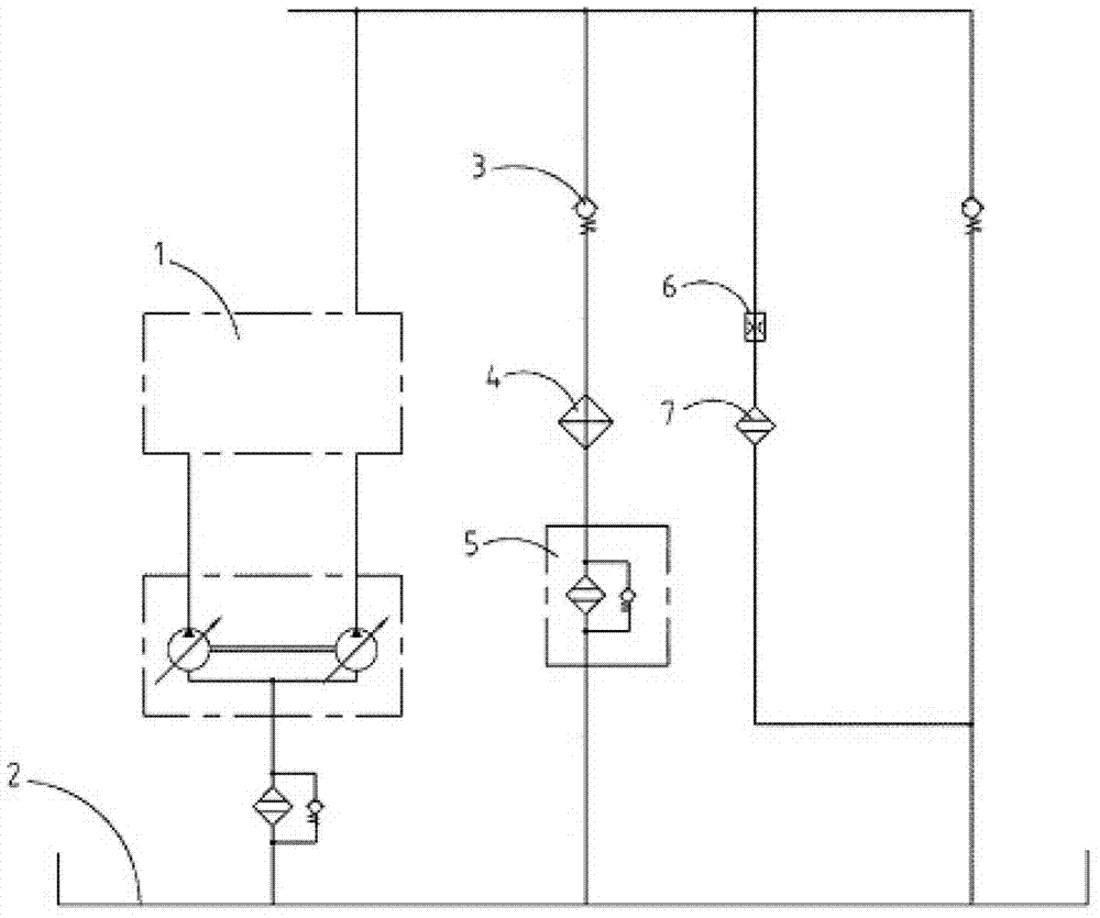 Hydraulic oil filtration system and hydraulic shovel