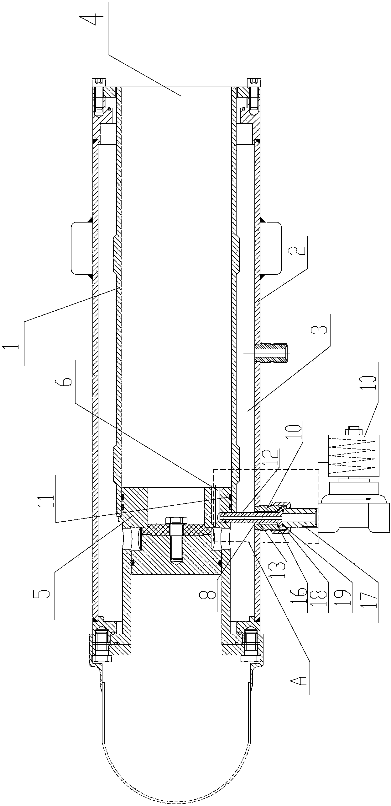 Gas gun with projectile body filling and exhausting structure