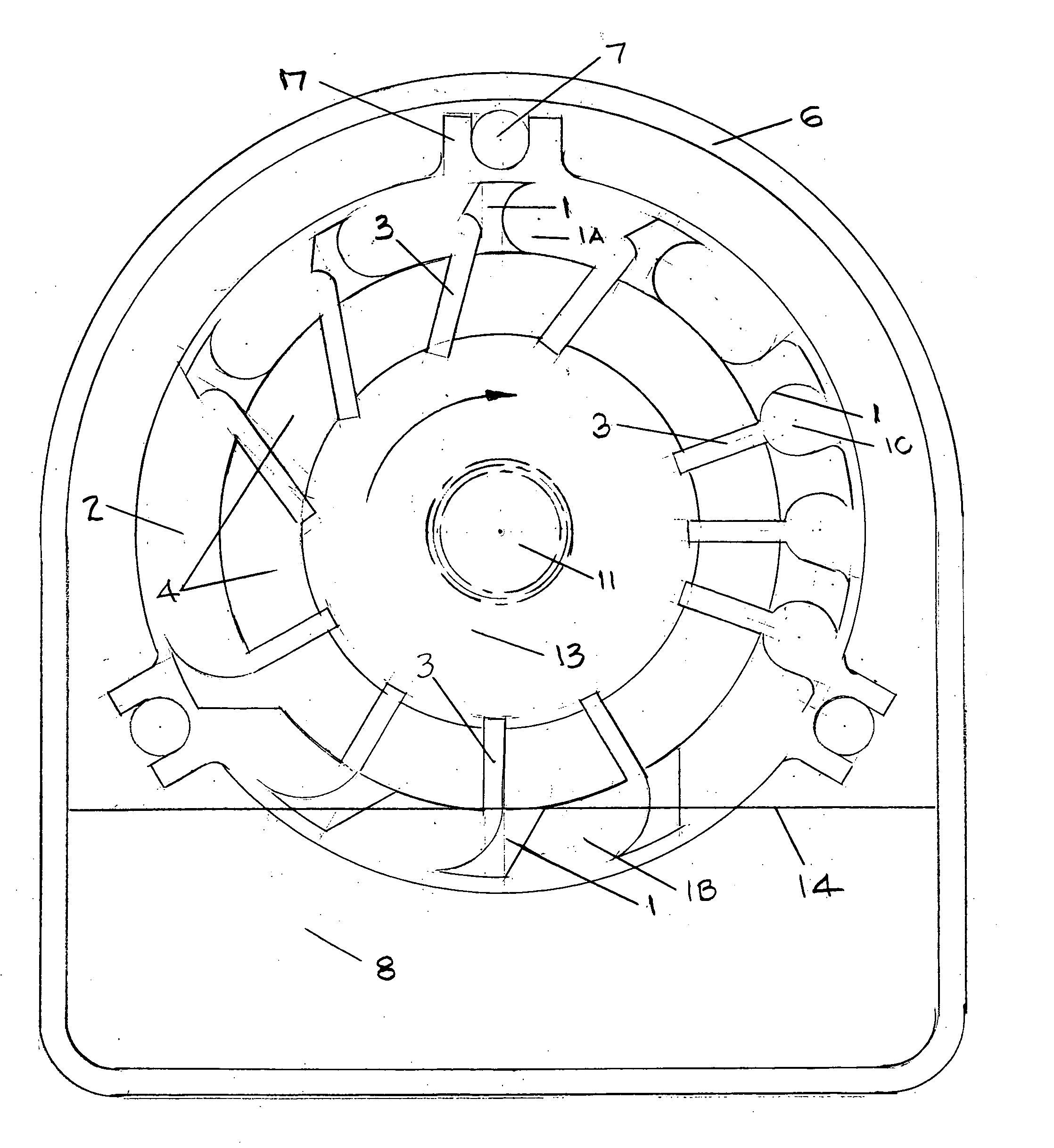 Wet friction device with inward and outward circulating cooling means