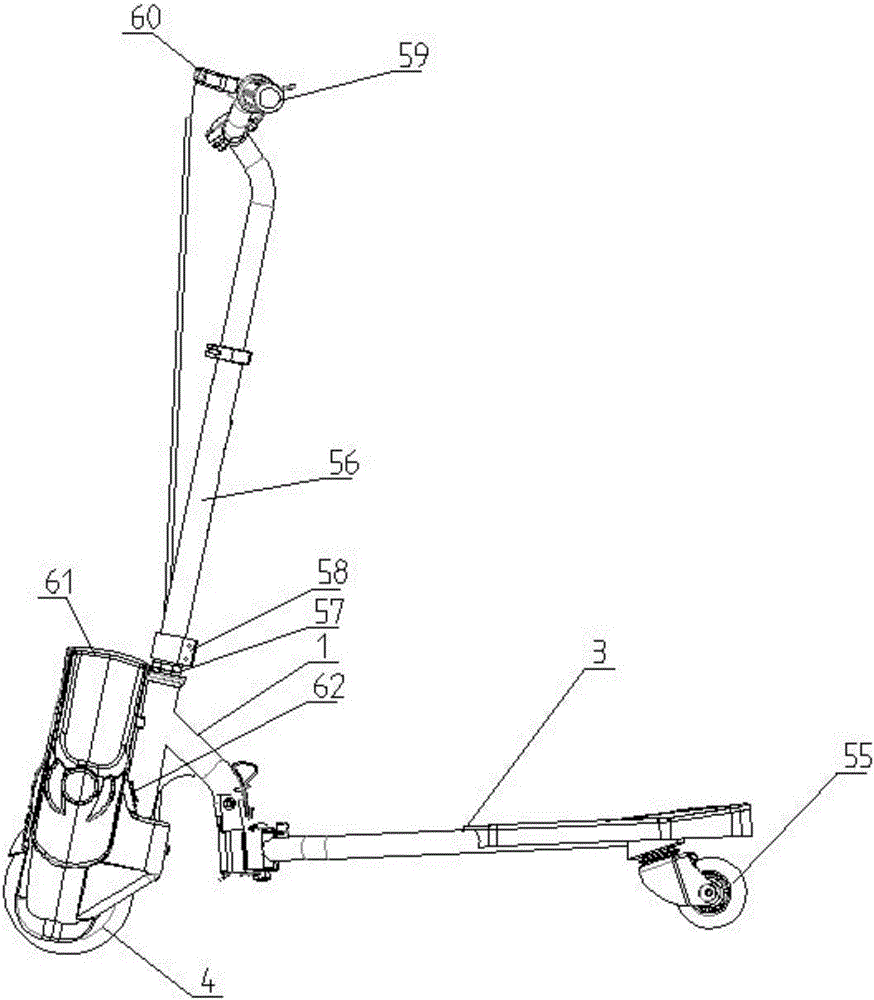 Electric frog kick scooter